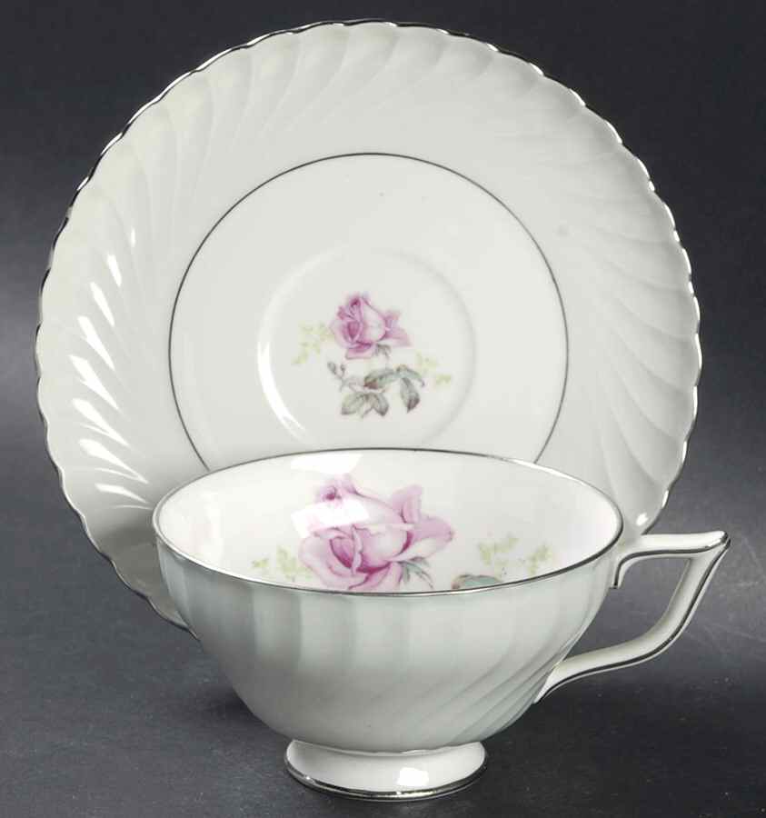ROT12 Footed Cup & Saucer Set by Royal Tettau-1
