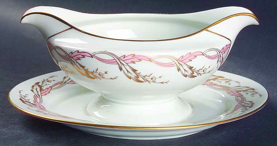 ROT13 Gravy Boat with Attached Underplate by Royal Tettau-1