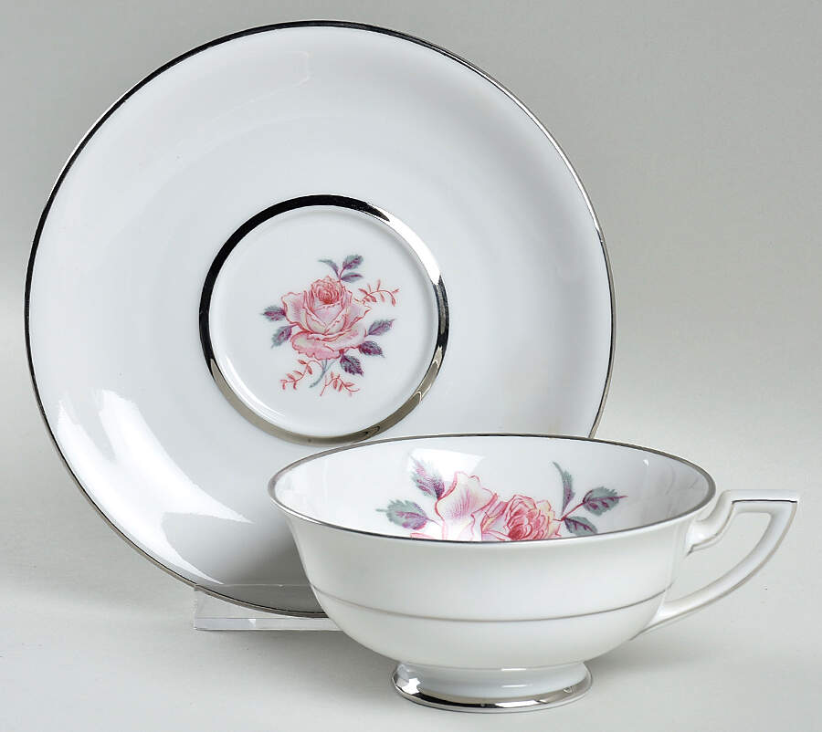 ROT15 Footed Cup & Saucer Set by Royal Tettau-1