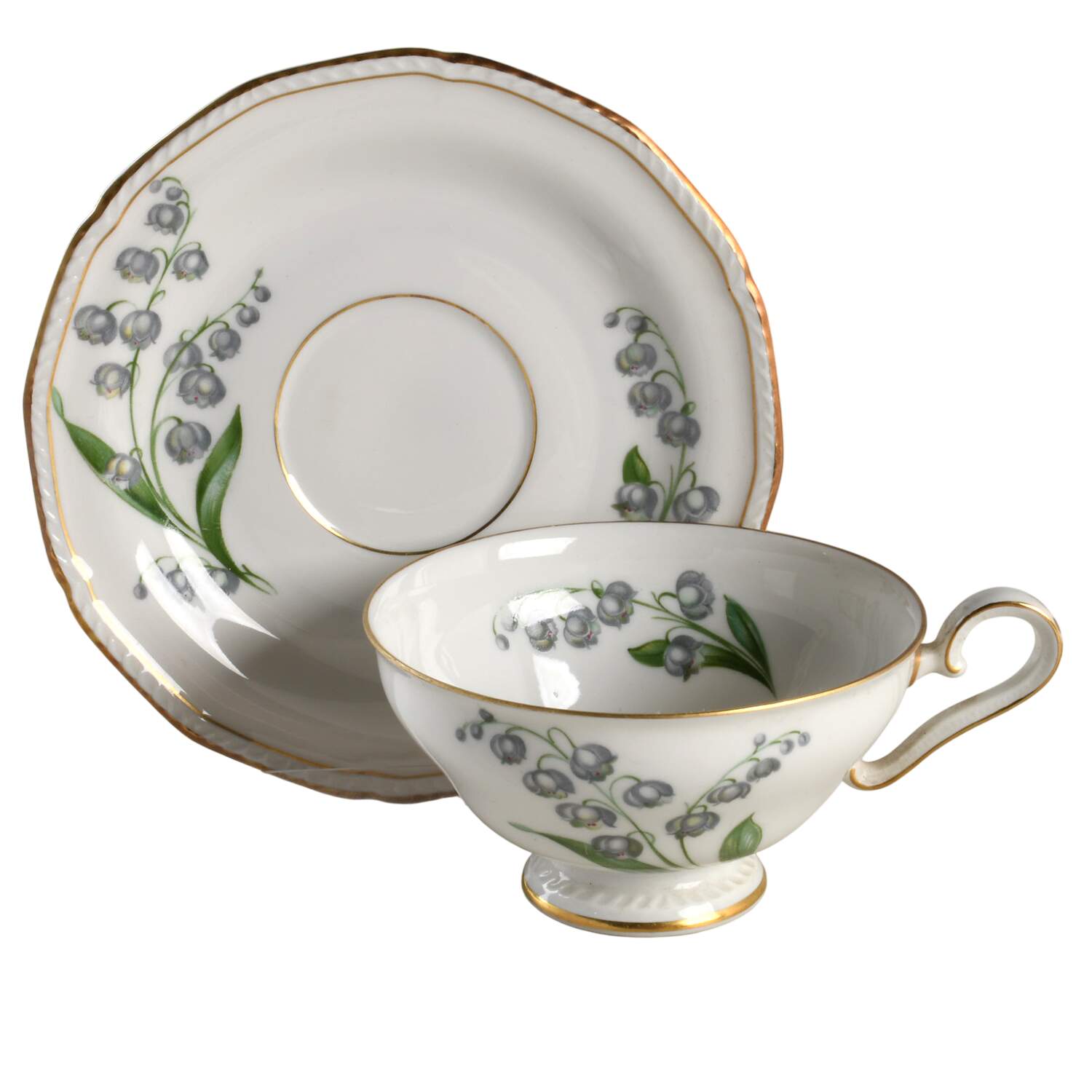 ROT18 Footed Cup & Saucer Set by Royal Tettau-1