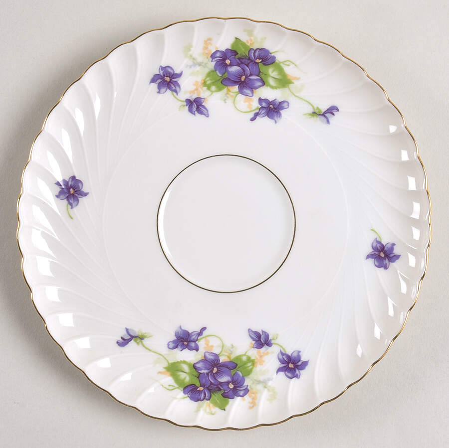 Viola (Gold Trim) Saucer by Royal Tettau-1