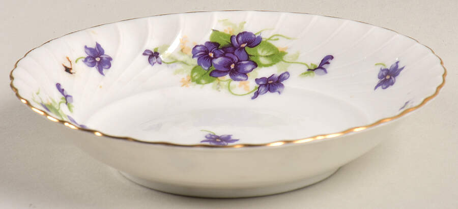 Viola (Gold Trim) Fruit/Dessert (Sauce) Bowl by Royal Tettau-1