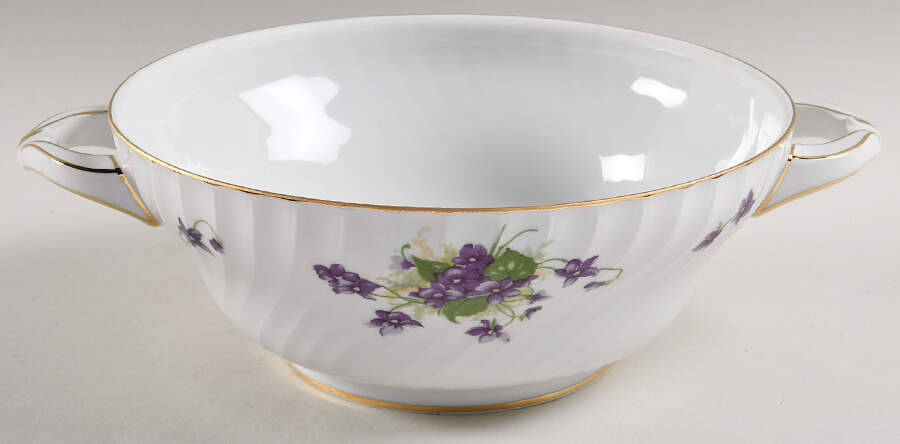 Viola (Gold Trim) Round Vegetable No Lid by Royal Tettau-1