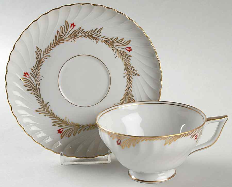 ROT31 Footed Cup & Saucer Set by Royal Tettau-1
