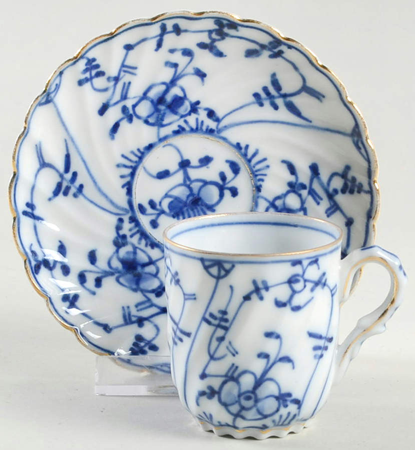 ROT34 Flat Demitasse Cup & Saucer Set by Royal Tettau-1