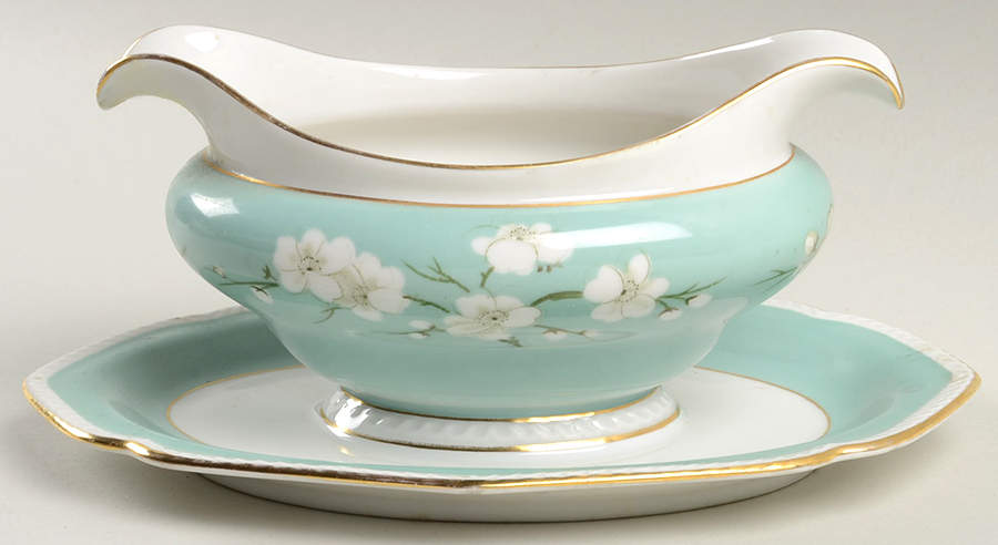 ROT43 Gravy Boat with Attached Underplate by Royal Tettau-1