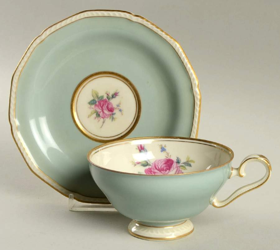 ROT69 Footed Cup & Saucer Set by Royal Tettau-1