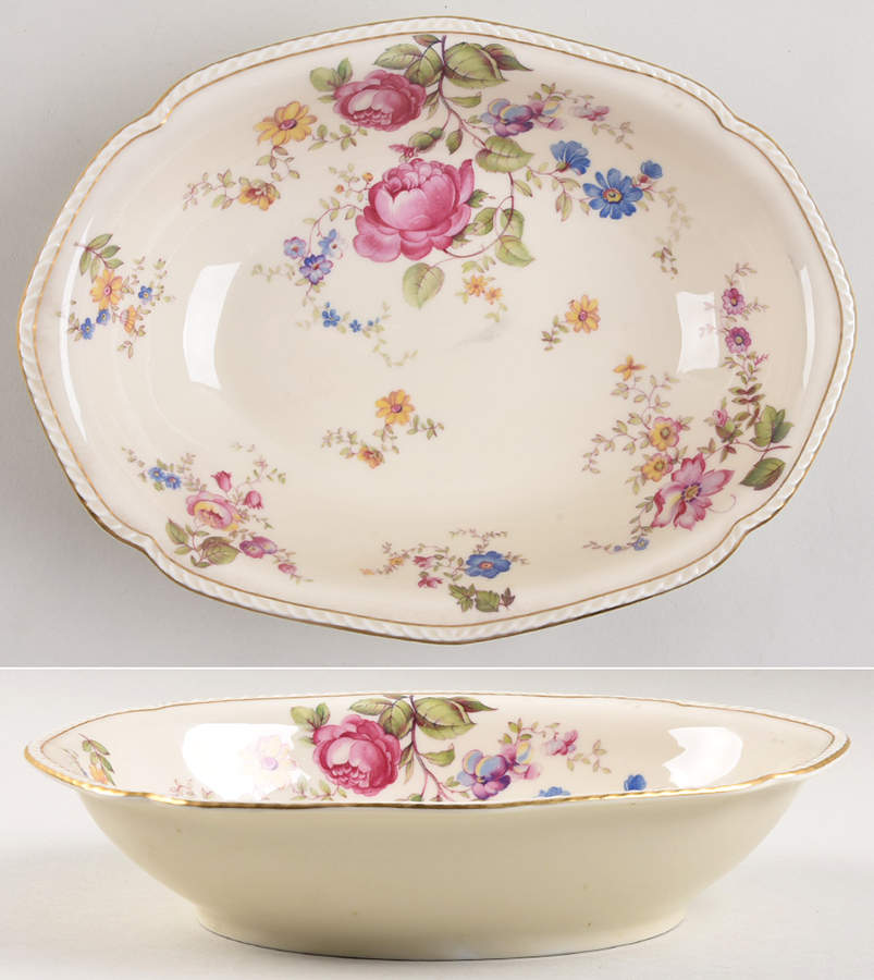 ROT7 9" Oval Vegetable Bowl by Royal Tettau-1