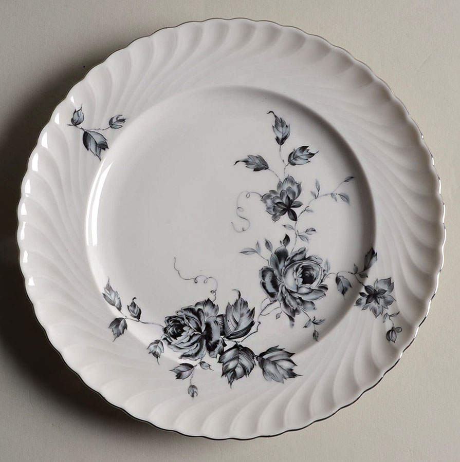 Ebony Rose Salad Plate by Belkraft-1