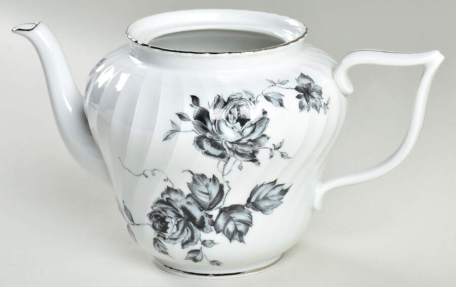Ebony Rose Teapot No Lid by Belkraft-1