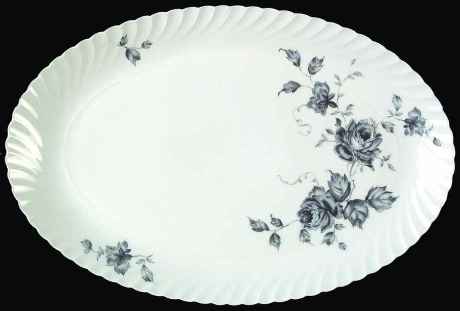 Ebony Rose 13" Oval Serving Platter by Belkraft-1