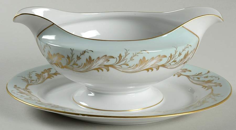 ROT76 Gravy Boat with Attached Underplate by Royal Tettau-1