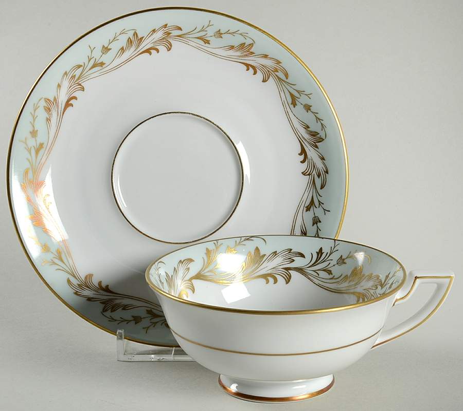 ROT76 Footed Cup & Saucer Set by Royal Tettau-1