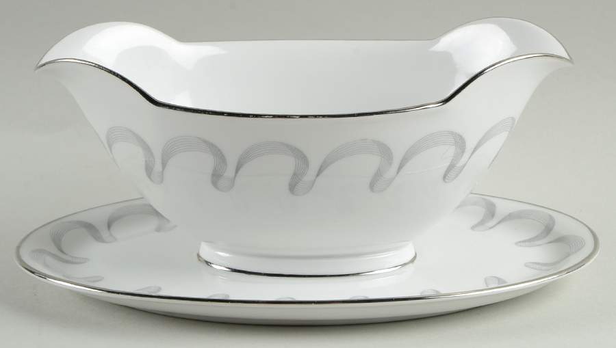 1156 Gravy Boat with Attached Underplate by Royal Tettau-1