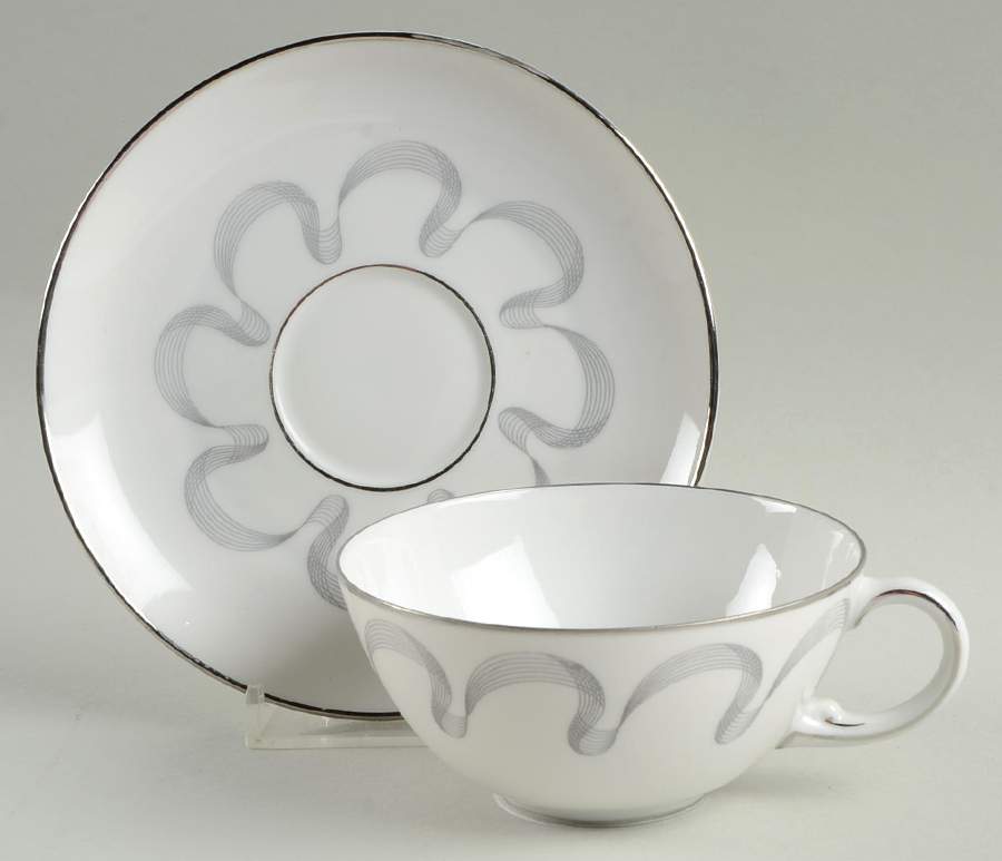 1156 Flat Cup & Saucer Set by Royal Tettau-1