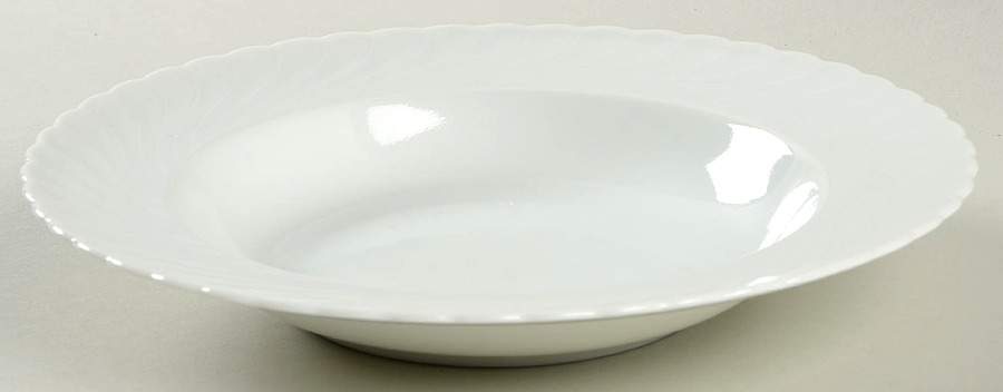 Simplicity White Rim Soup Bowl by Royal Tettau-1