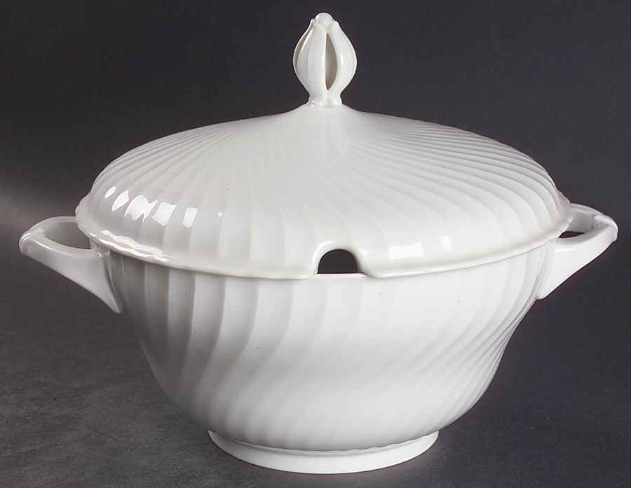 Simplicity White Tureen &  Lid by Royal Tettau-1