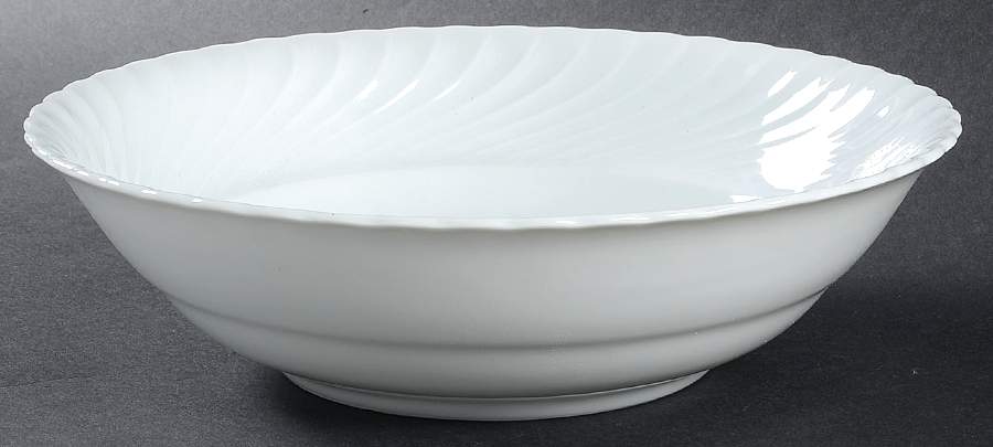 Simplicity White 8" Round Vegetable Bowl by Royal Tettau-1