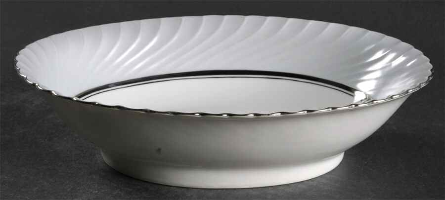 South Wind Pearl Grey 9" Oval Vegetable Bowl by Royal Tettau-1