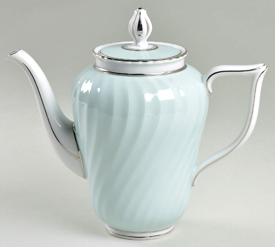 South Wind Grey Green Coffee Pot & Lid by Royal Tettau-1