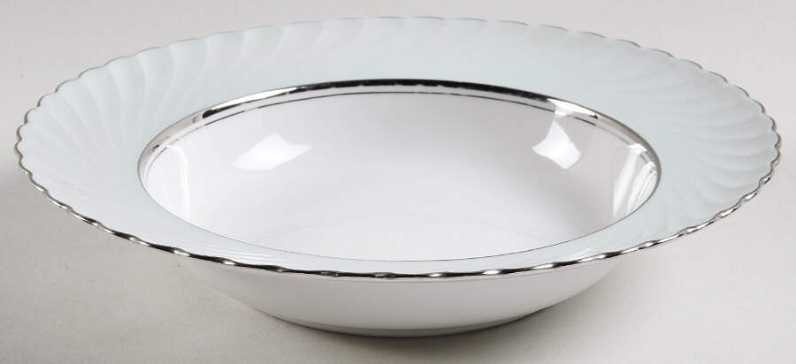 South Wind Grey Green Rim Soup Bowl by Royal Tettau-1