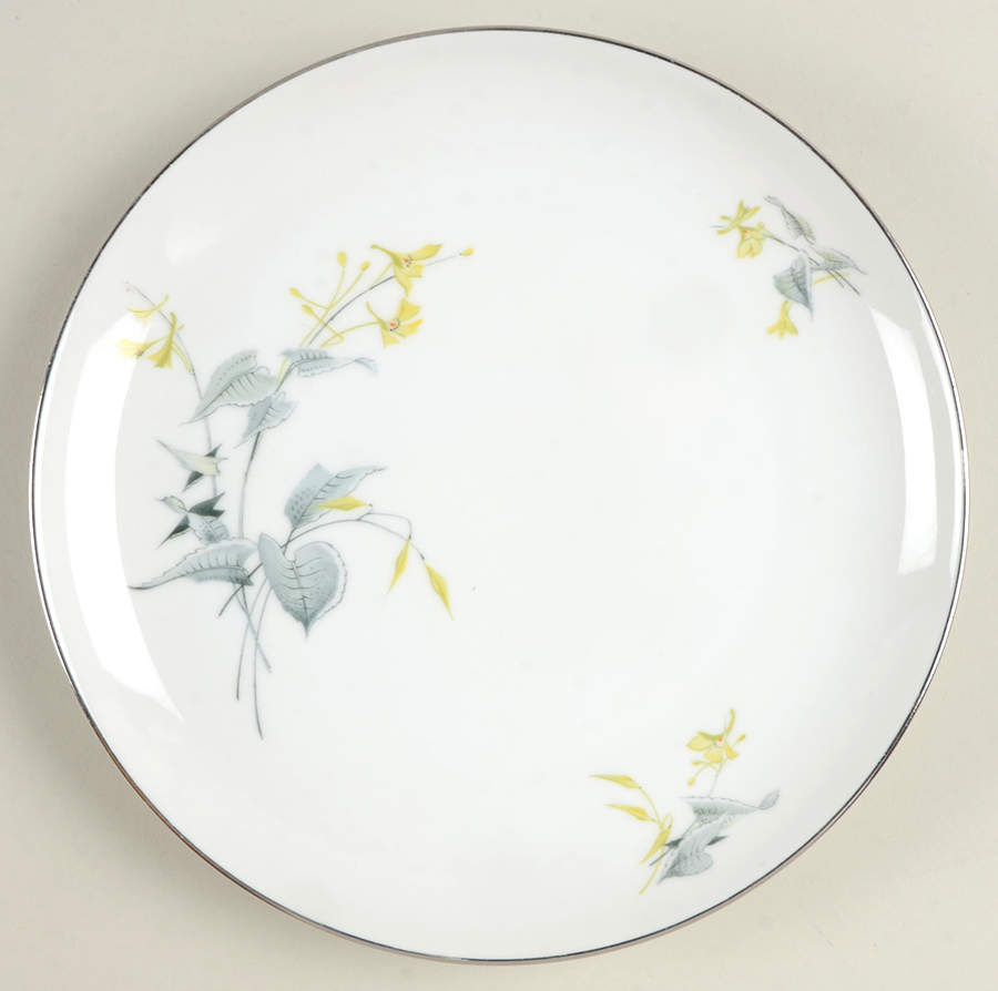 Spring Bouquet (Platinum) Salad Plate by Royal Tettau-1