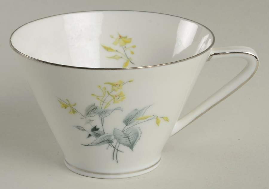 Spring Bouquet (Gold) Flat Cup by Royal Tettau-1