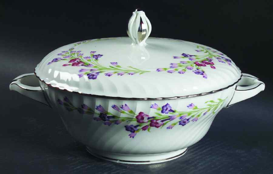 Spring Wreath Round Covered Vegetable by Royal Tettau-1