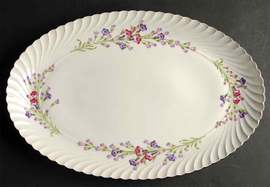 Spring Wreath 15" Oval Serving Platter by Royal Tettau-1