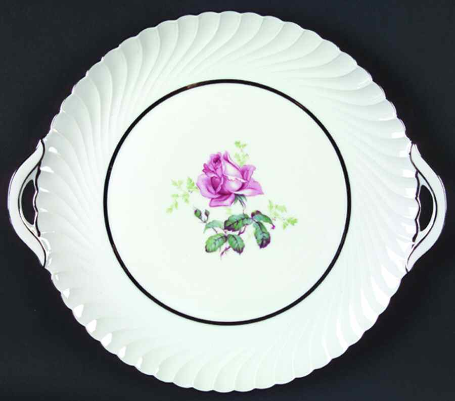 Sterling Rose Handled Cake Plate by Royal Tettau-1