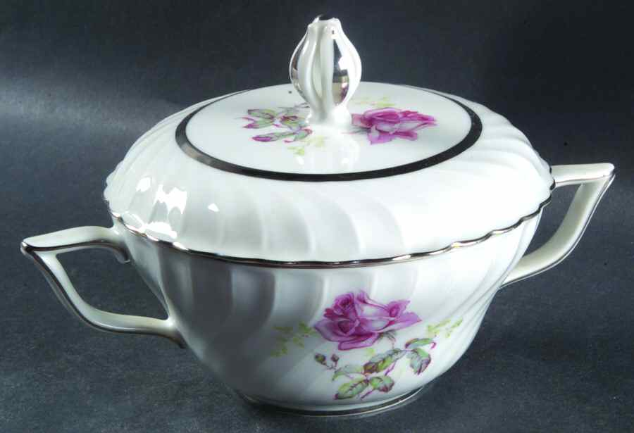 Sterling Rose Sugar Bowl & Lid by Royal Tettau-1