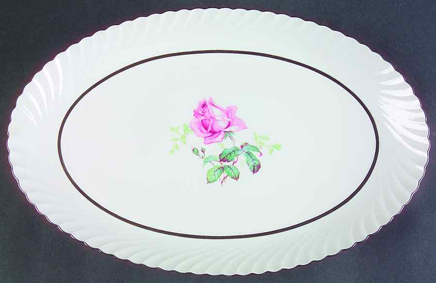 Sterling Rose 13" Oval Serving Platter by Royal Tettau-1