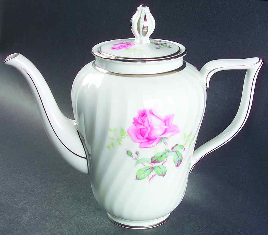 Sterling Rose Coffee Pot & Lid by Royal Tettau-1