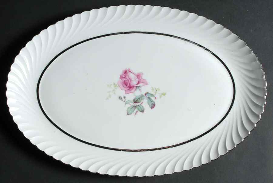 Sterling Rose 15" Oval Serving Platter by Royal Tettau-1