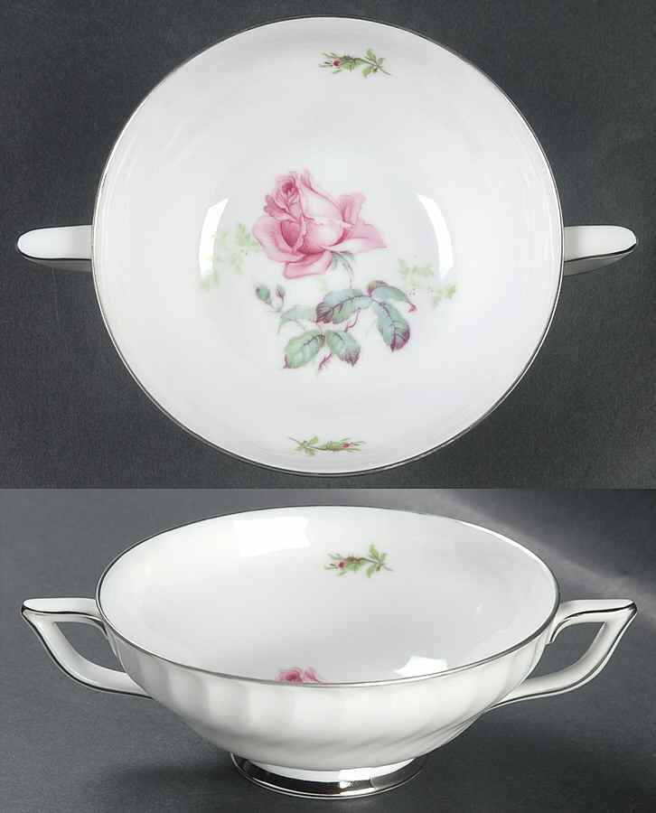 Sterling Rose Footed Cream Soup Bowl by Royal Tettau-1