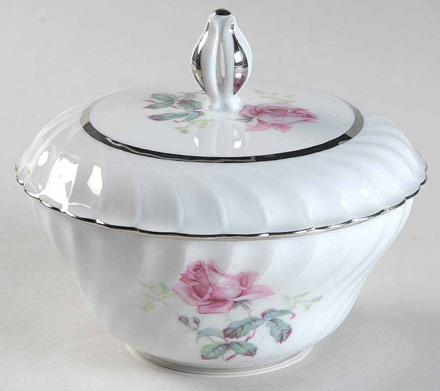 Sterling Rose Sugar Bowl & Lid by Royal Tettau-1
