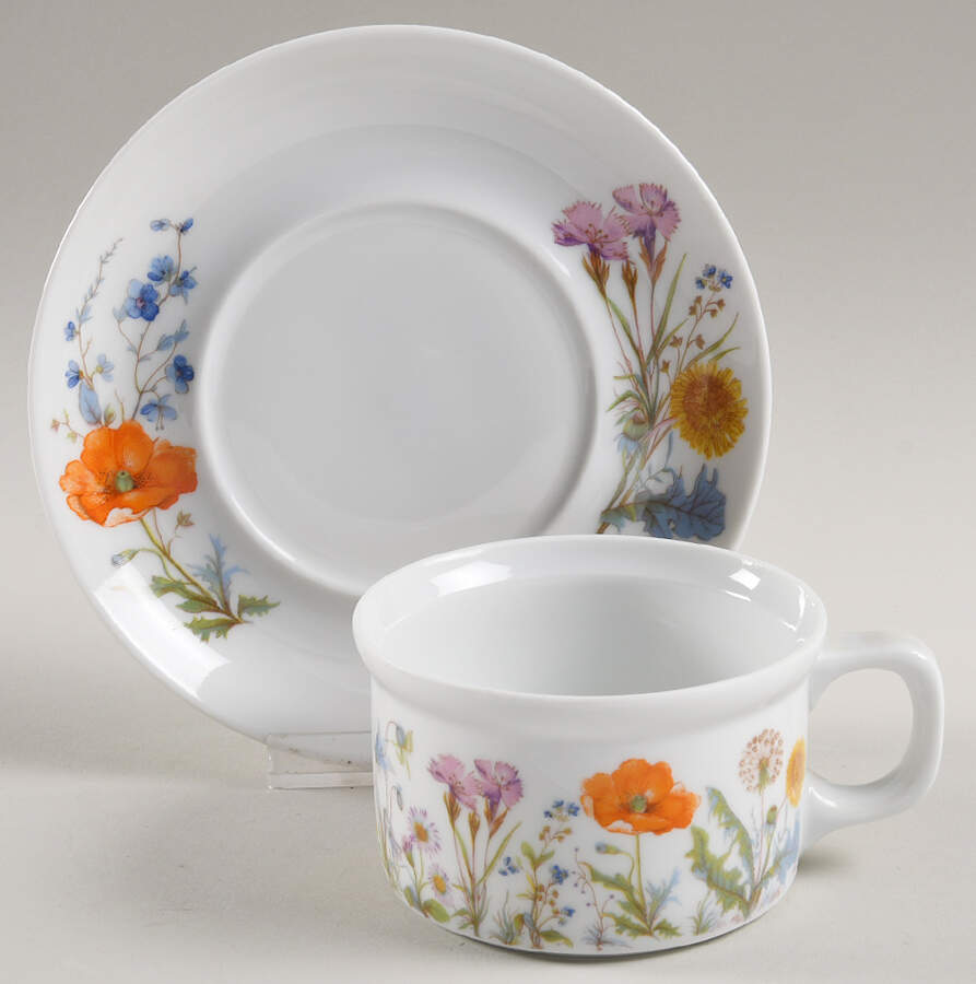 Summerly Flat Cup & Saucer Set by Royal Tettau-1