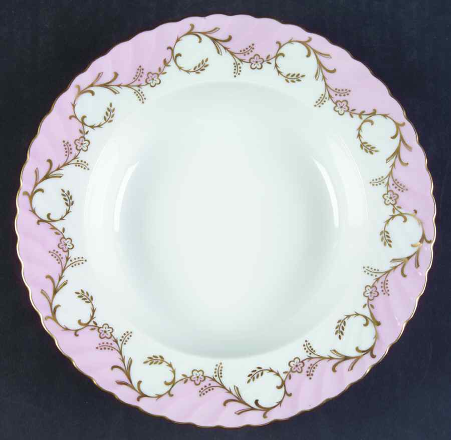 Sutherland Pink Rim Soup Bowl by Royal Tettau-1
