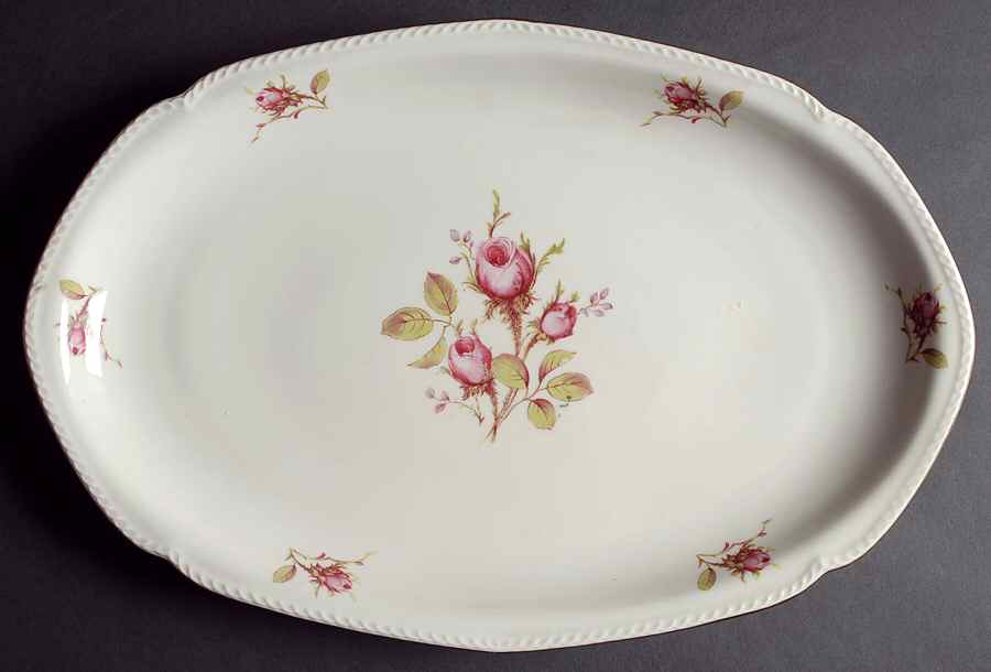 Trellis Rose 15" Oval Serving Platter by Royal Tettau-1