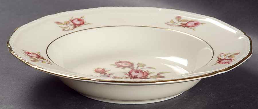 Trellis Rose Rim Soup Bowl by Royal Tettau-1