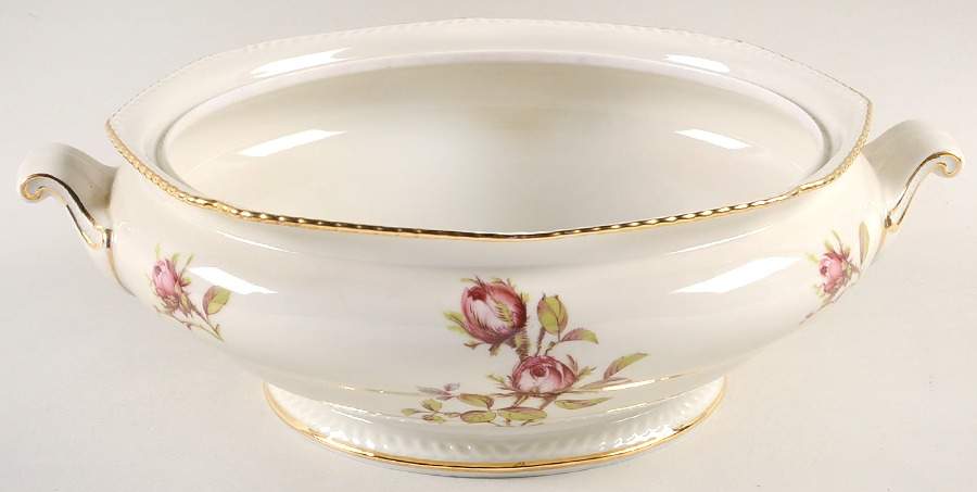 Trellis Rose Round Vegetable No Lid by Royal Tettau-1