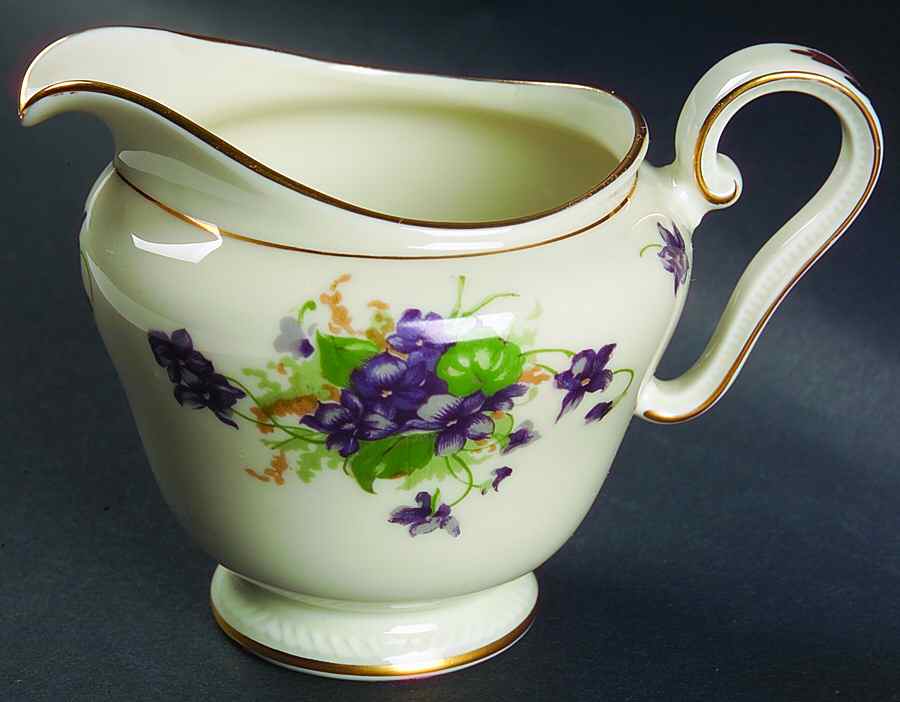 Violet (Gold Trim) Creamer by Royal Tettau-1