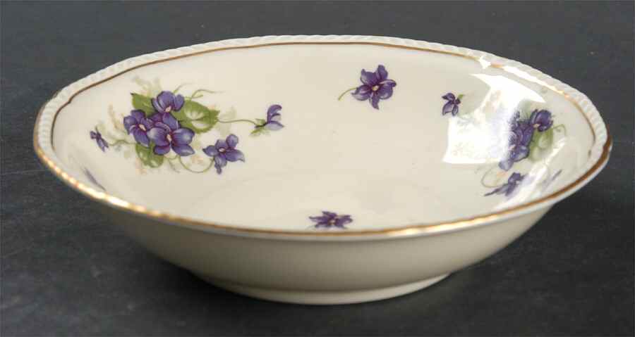 Violet (Gold Trim) Fruit/Dessert (Sauce) Bowl by Royal Tettau-1