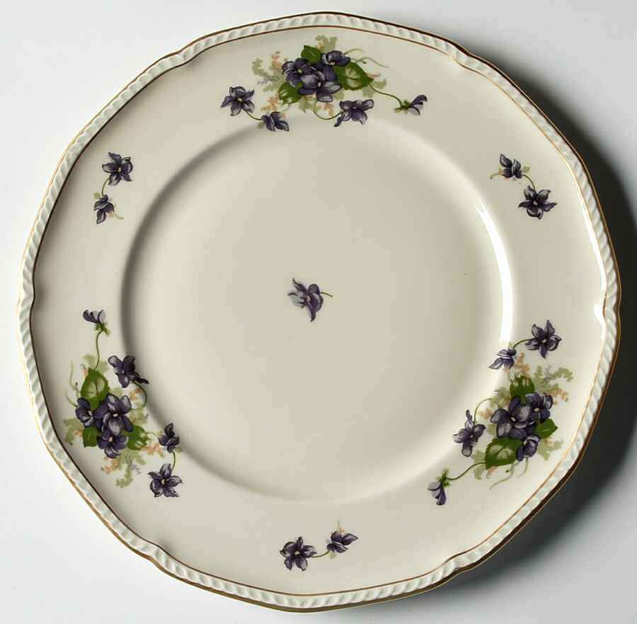 Violet (Gold Trim) Salad Plate by Royal Tettau-1