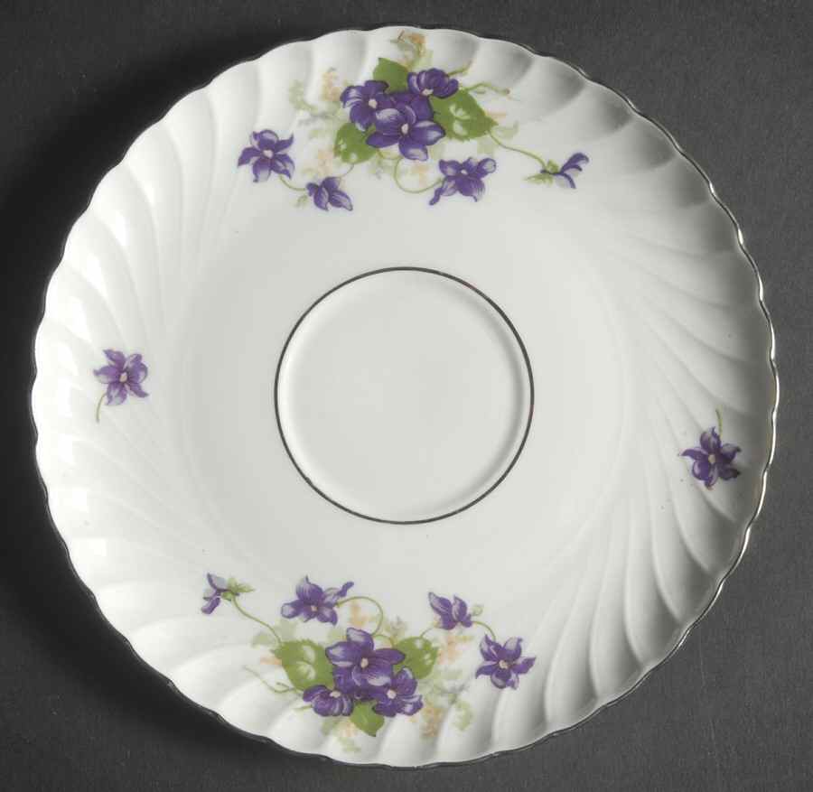 Viola (Platinum Trim) Saucer by Royal Tettau-1