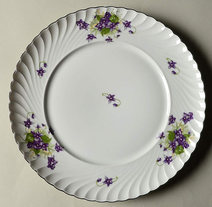 Viola (Platinum Trim) Dinner Plate by Royal Tettau-1
