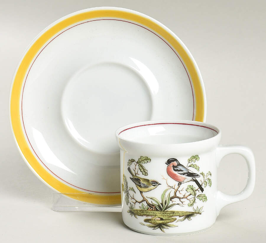 Woodsong Demitasse Cup & Saucer Set by Royal Tettau-1