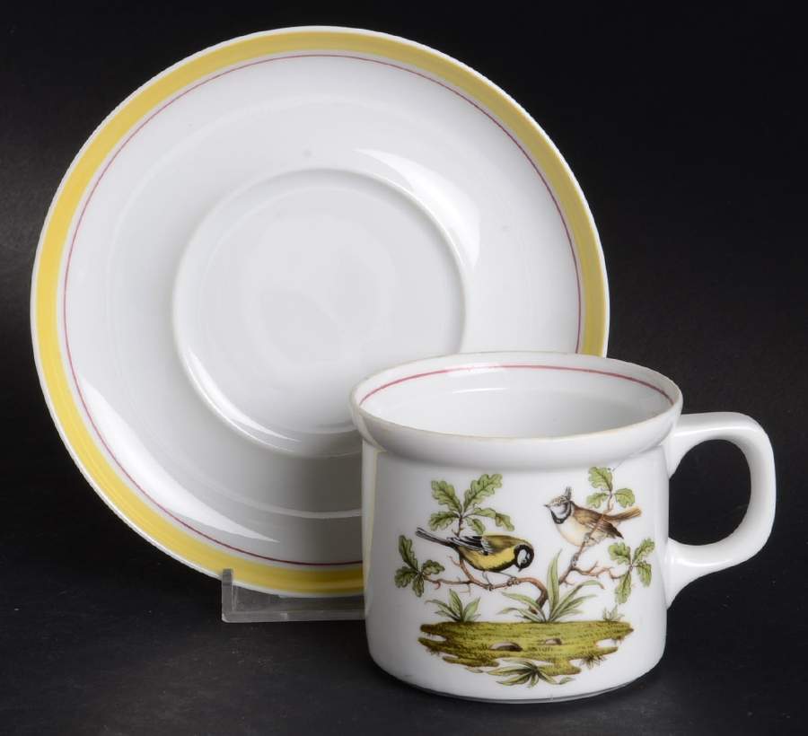 Woodsong Flat Cup & Saucer Set by Royal Tettau-1