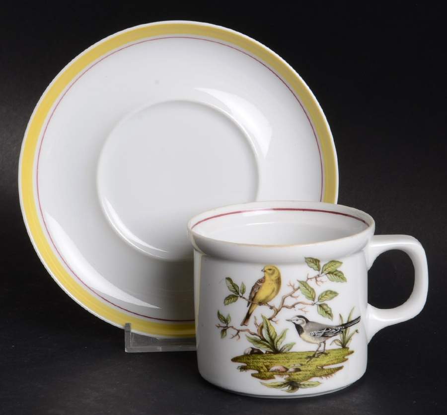 Woodsong Flat Cup & Saucer Set by Royal Tettau-1