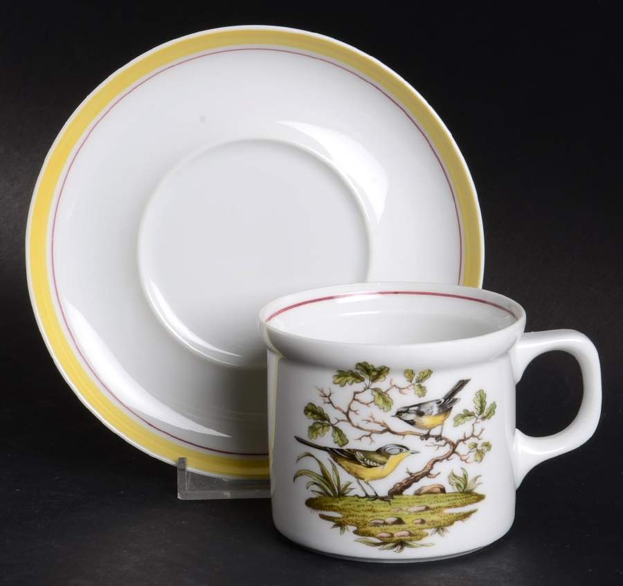Woodsong Flat Cup & Saucer Set by Royal Tettau-1